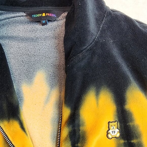 Teddyfresh Tie Dye Fleece Jacket Mens Medium - Picture 3 of 7